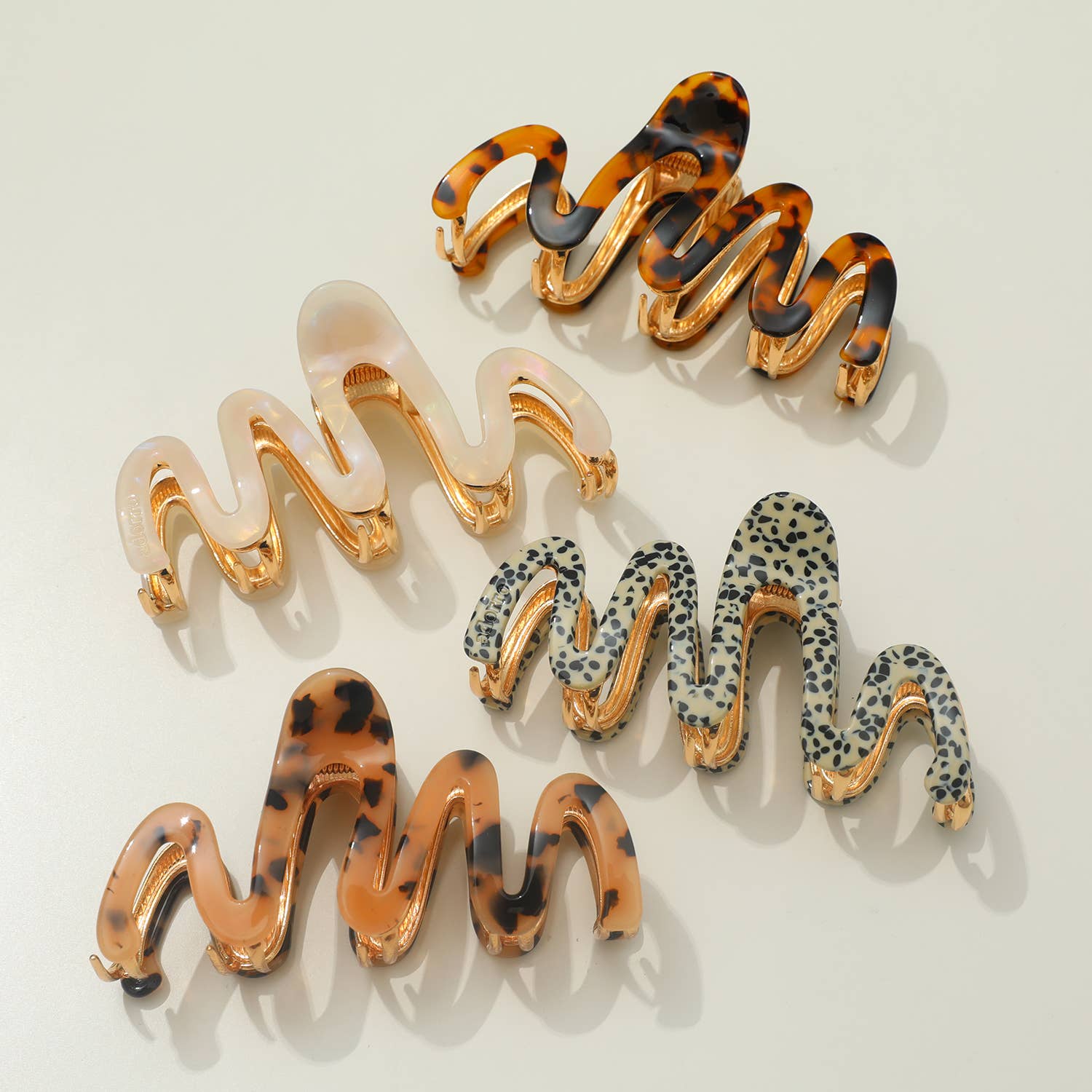 Willow Large Squiggle Metal Claw Clip - Hair Claw Clips for Women, Strong Hold Hair Clips for Thick Hair, Boho Hair Accessories for Beach, Party & Everyday Use