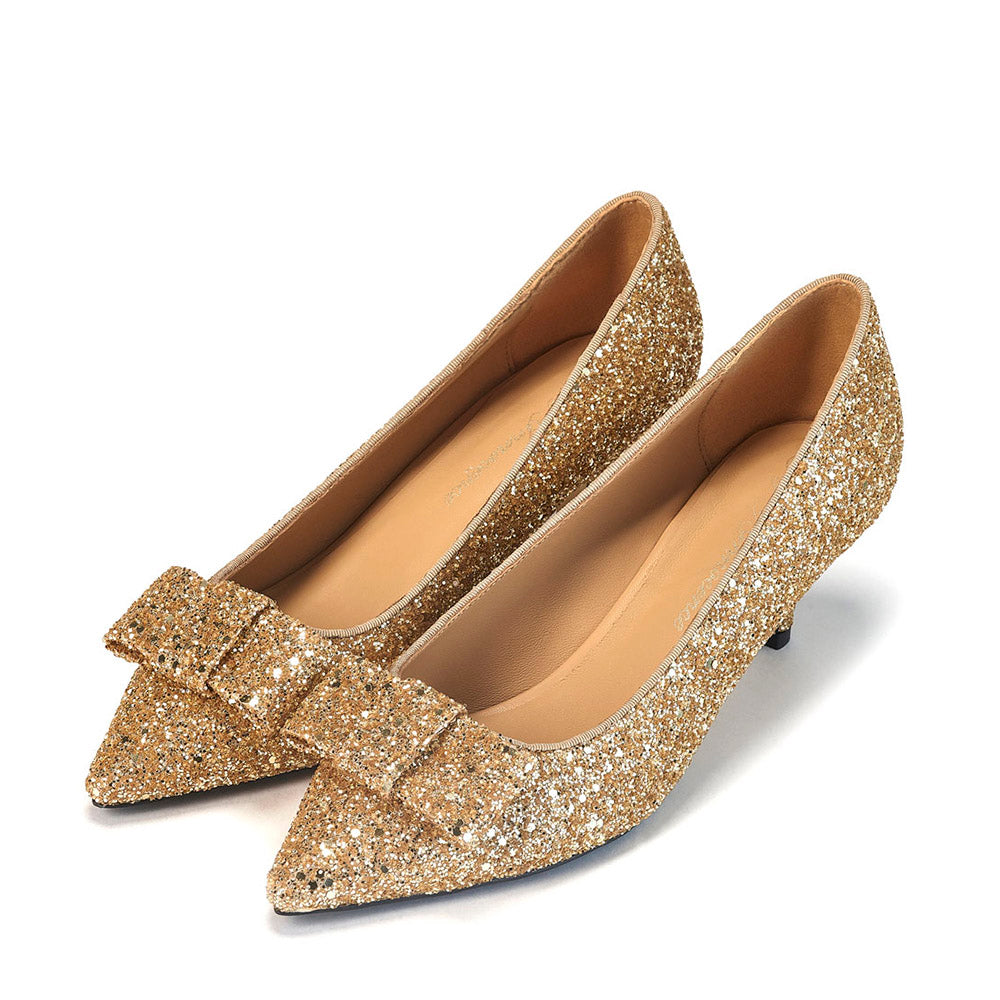 Jacqueline Glitter Gold Women's Fashion Sandals - Elegant & Comfortable for Parties, Weddings & Evening Events