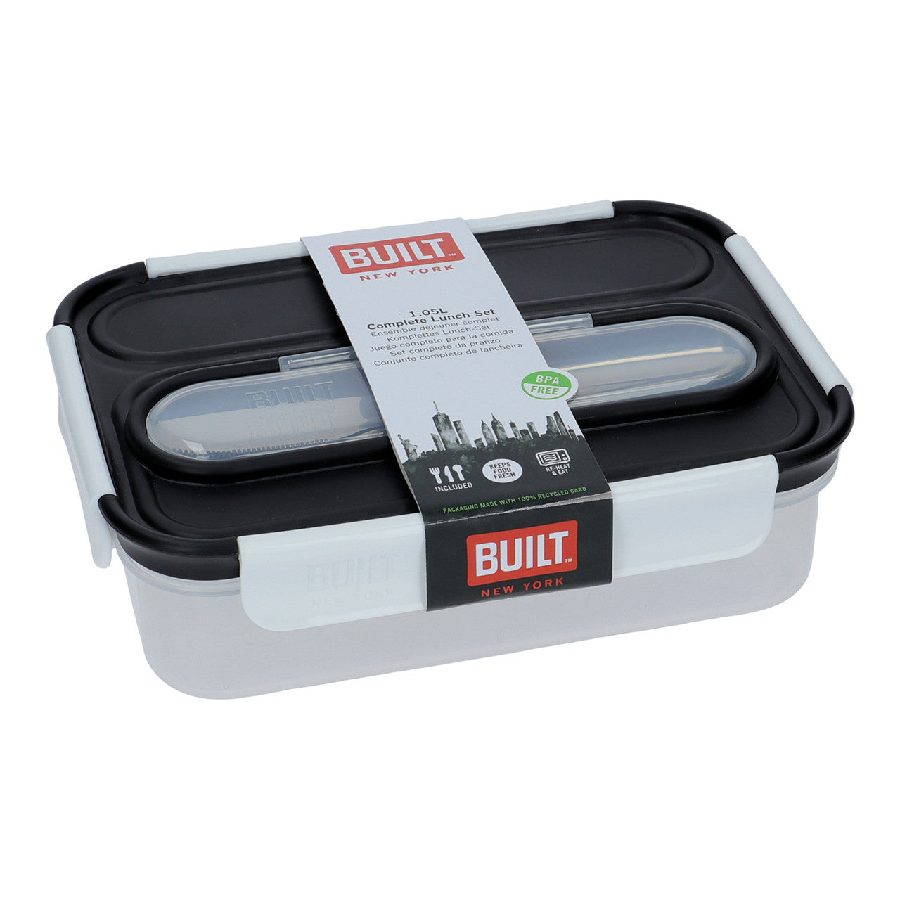 Premium 1L Insulated Lunch Box with Removable Cutlery Set - Perfect for Office, School & Outdoor Picnics