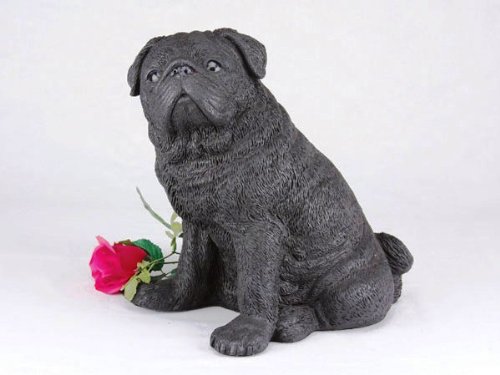 Premium Black Pug Pet Cremation Urn for Ashes - Secure & Elegant Memorial for Beloved Dogs | Perfect for Home Display or Memorial Ceremony