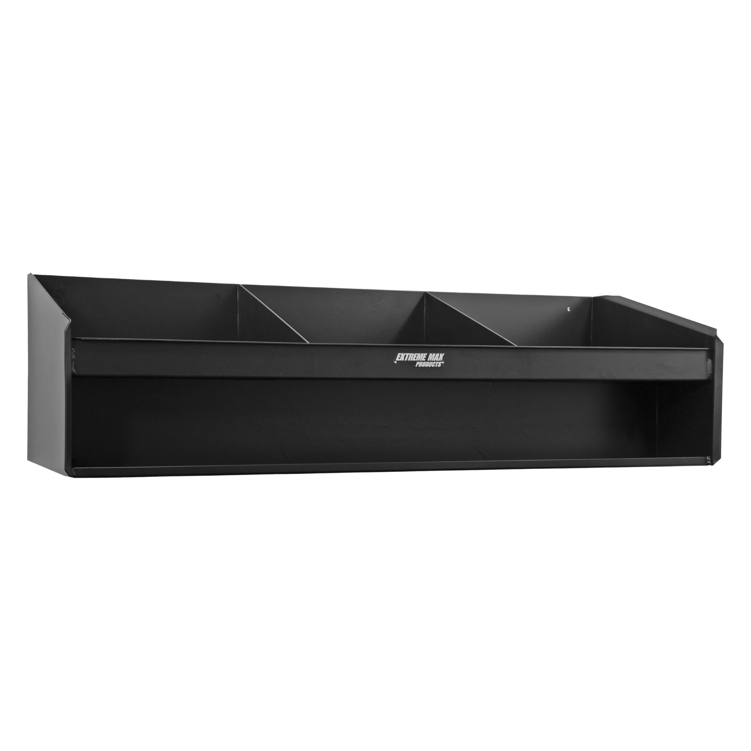 Extreme Max 5001.6541 Triple Helmet Bay Aluminum Cabinet Organizer - Heavy Duty Black Storage for Helmets, Tools & Gear | Perfect for Race Trailers, Garages, Workshops & Home Storage Solutions