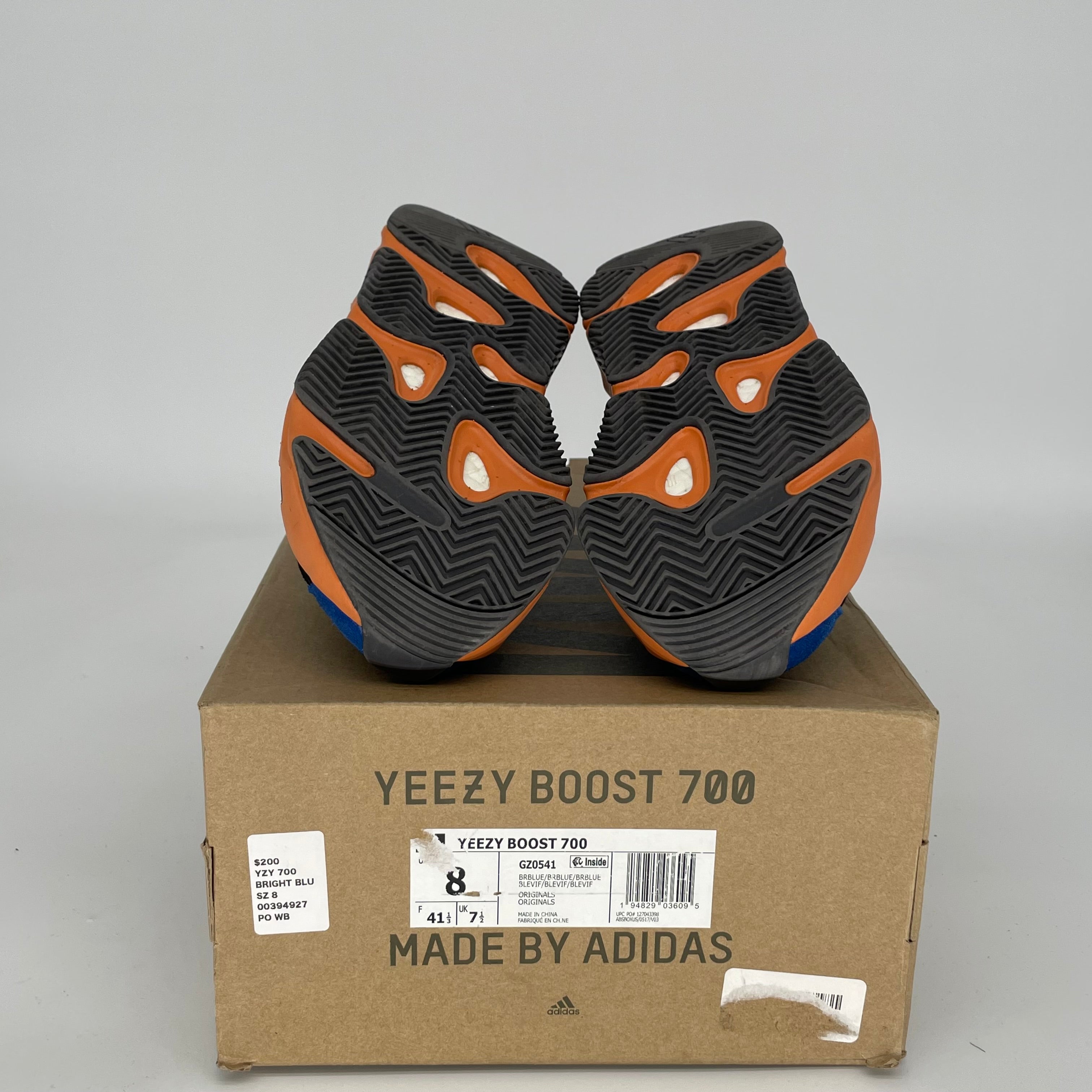 Adidas Yeezy 700 Bright Blue Sneakers - Men's Size 8 (GZ0541) | Comfortable Running Shoes for Casual Wear & Street Style Fashion