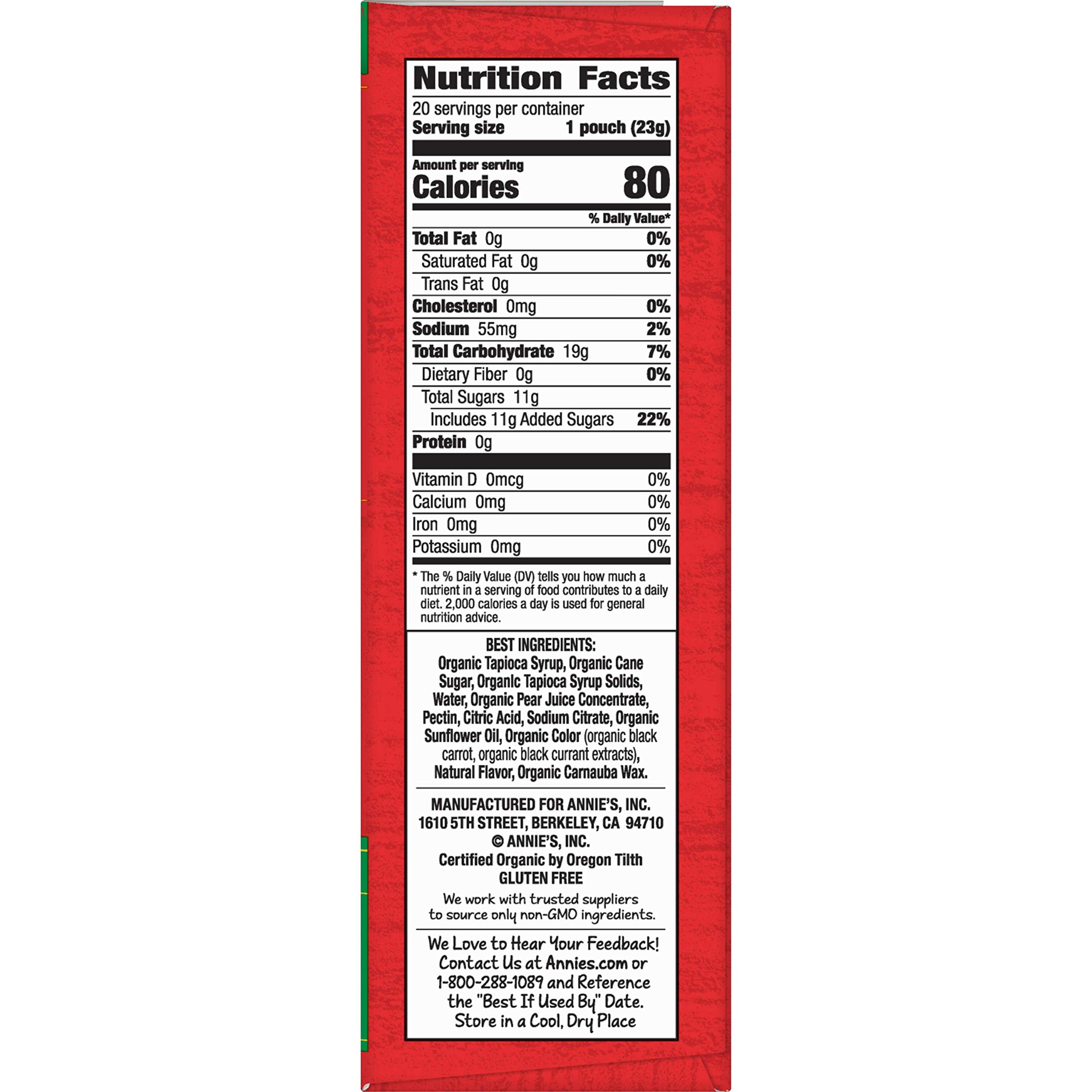 Annie's Organic Summer Strawberry Bunny Fruit Snacks - 20 Count (16 oz) | Healthy Kids Snacks for Lunch Boxes, School, Travel & On-the-Go