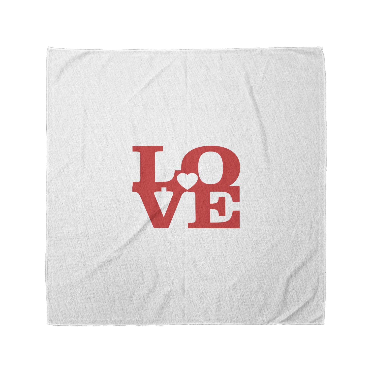Ambesonne Love Bandana - Valentine's Day Romance Unisex Head Scarf & Neck Tie for Couples, Weddings, Date Nights & Gifts