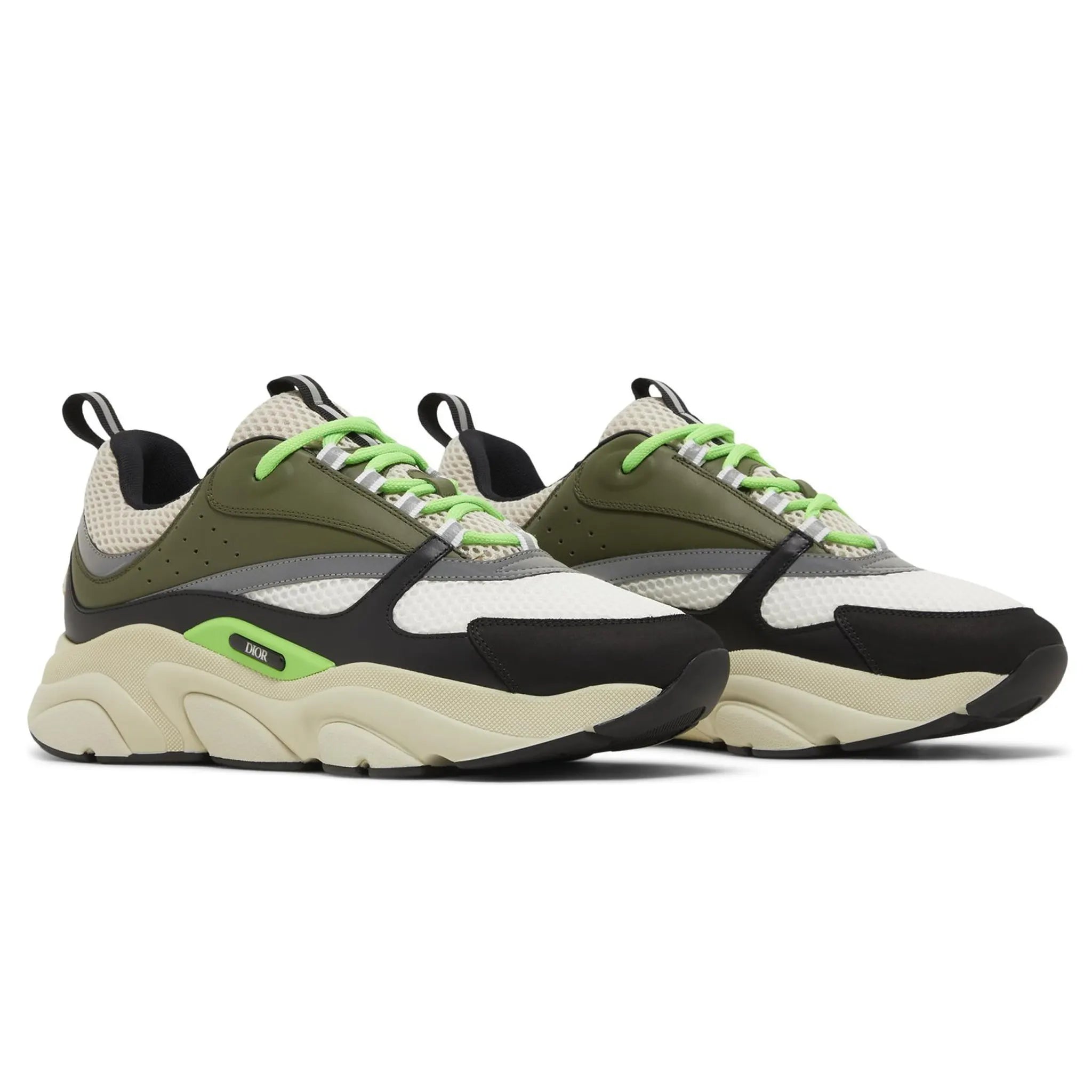 Dior B22 Khaki Pistachio Sneakers - Luxury Fashion Trainers for Men & Women | Perfect for Casual Wear, Street Style & High-End Fashion Outfits
