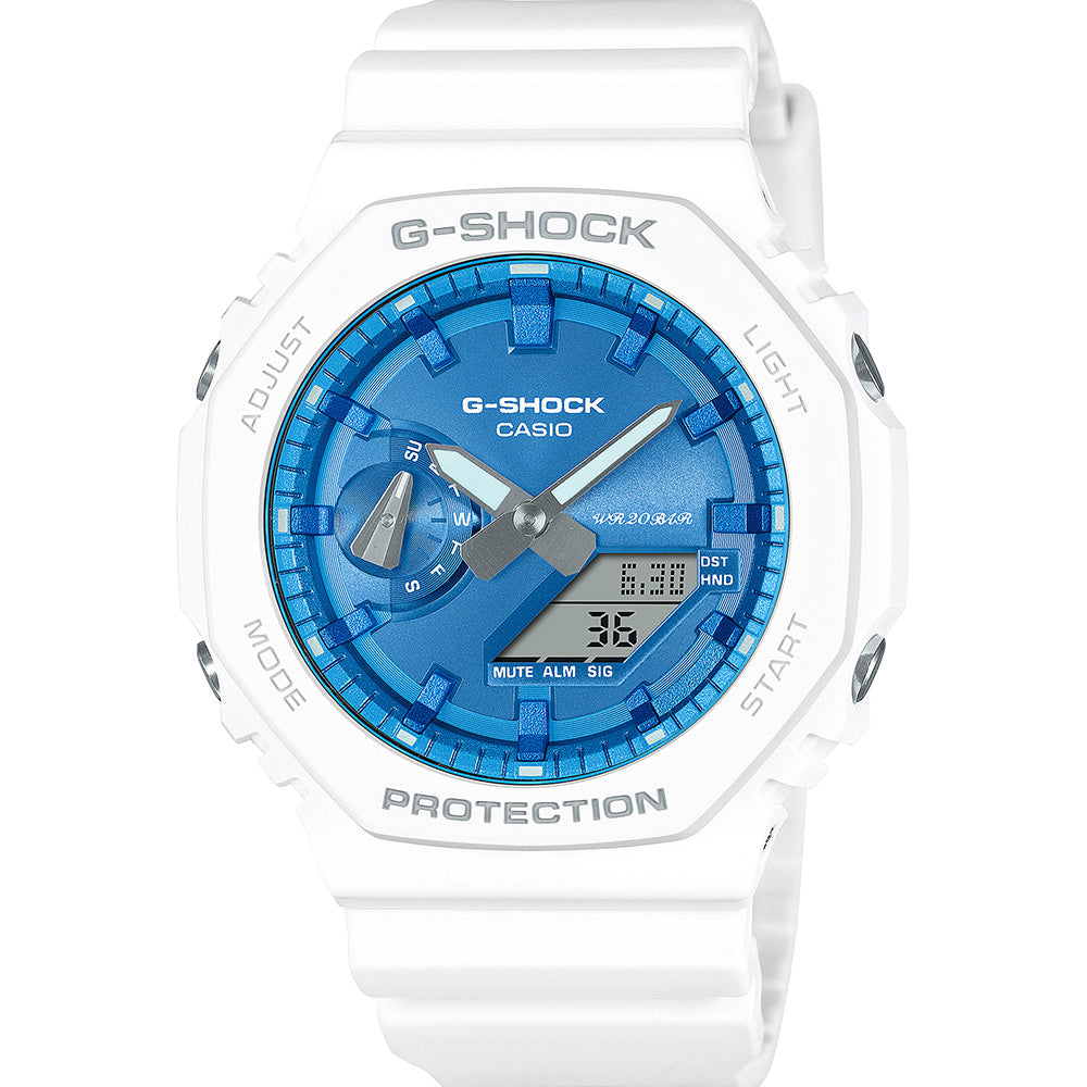 G Shock GA2100WS 7A Winter Sparkle Digital Watch for Men - Shock Resistant, Waterproof, LED Backlight - Perfect for Outdoor Sports, Winter Activities & Everyday Wear