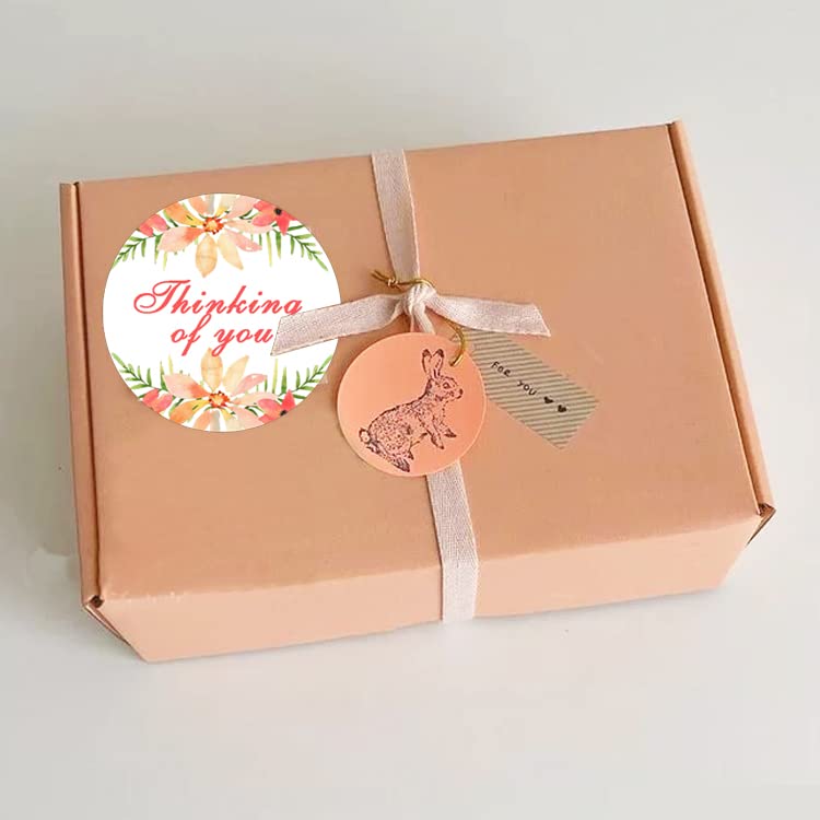 Premium Flower Greeting Labels - 2 Inch Sympathy, Get Well & Thinking of You Envelope Seals Stickers (504 Pcs) - Perfect for Care Packages, Condolence Cards & Thoughtful Gift Wrapping
