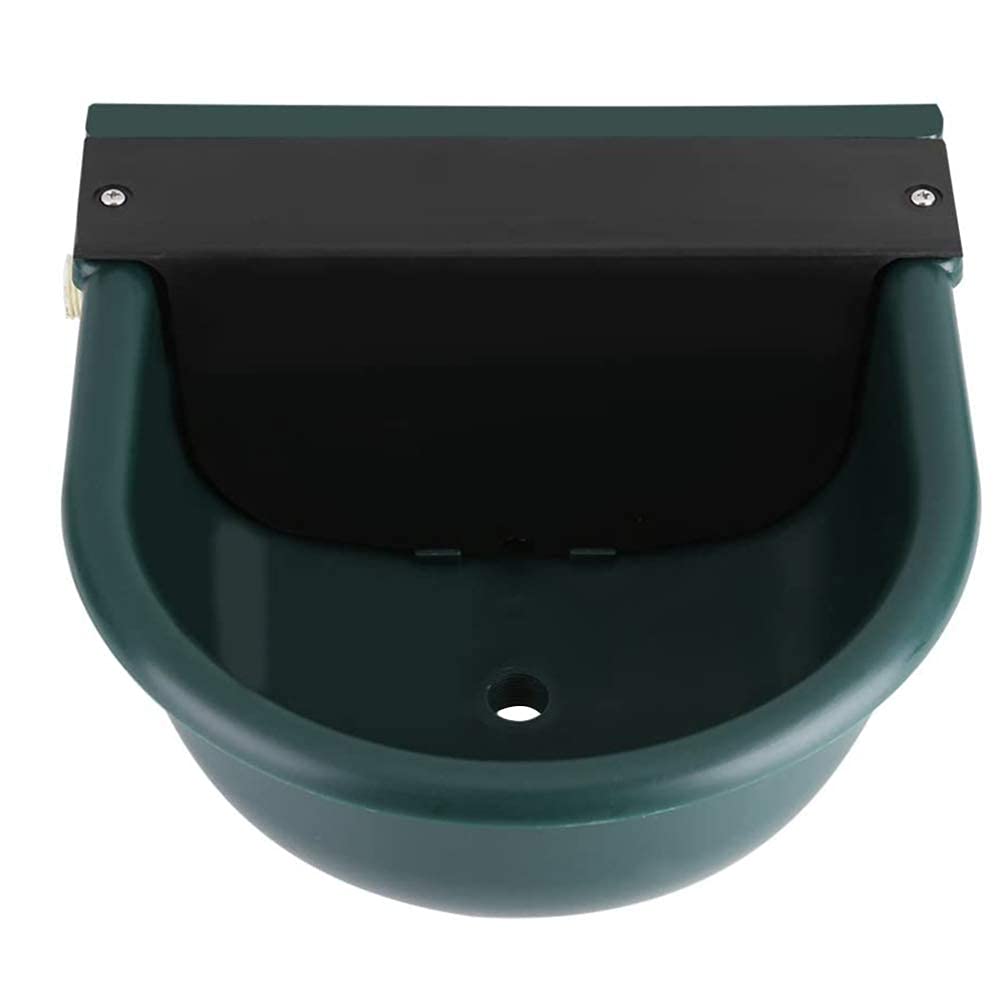 Automatic Livestock Water Bowl with Float Valve - Plastic Drinking Trough for Cattle, Sheep, Goats & Dogs - Farm Animal Water Dispenser with Drainage Hole | Ideal for Pastures, Barns & Outdoor Pet Areas