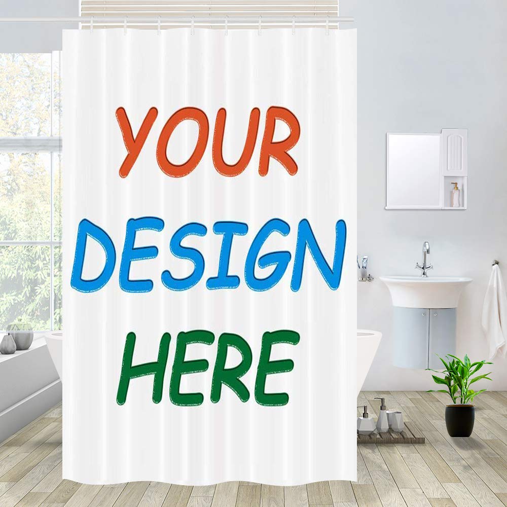 Custom Shower Curtain 48x70 Inches - Premium Waterproof Bathroom Decor for Modern Homes - Perfect for Master Bath, Guest Bath & Apartment Showers