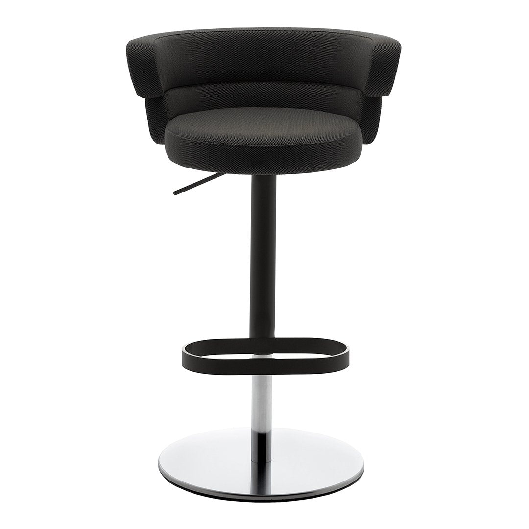 Adjustable Swivel Bar Stool with Gas Lift - Modern Disc Base Design for Kitchen Island, Home Bar & Counter Height Dining - Comfortable & Stylish Seating Solution