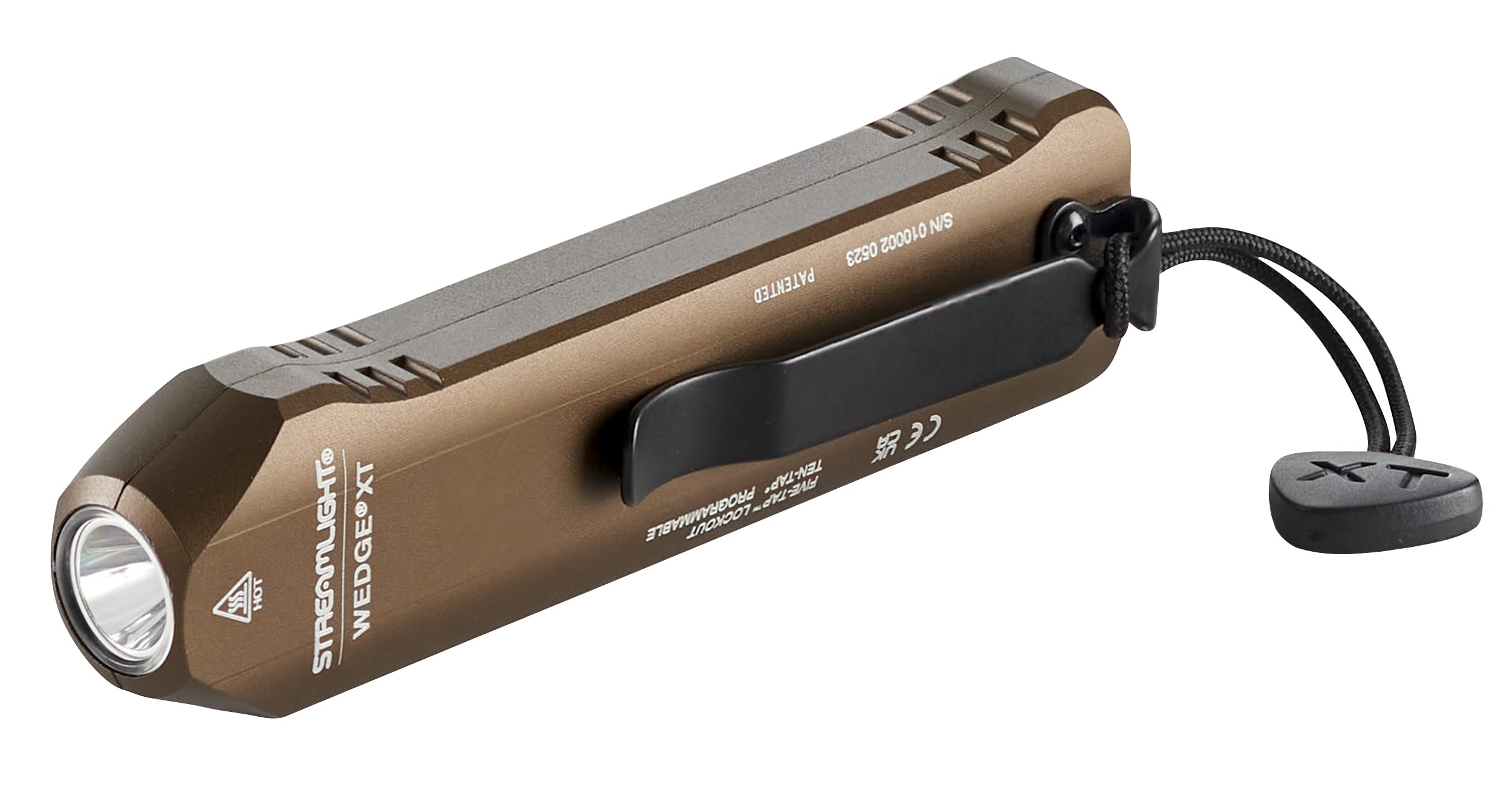 Streamlight 88813 Wedge XT 500-Lumen Ultra Slim EDC Flashlight with USB-C Charging & Pocket Lanyard - Coyote Color - Perfect for Everyday Carry, Outdoor Adventures & Emergency Preparedness