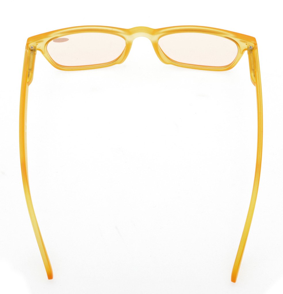 Eyekepper Computer Glasses with Blue Light Blocking - Comfortable Tinted Lens for Digital Eye Strain Relief, Matte Yellow Frame +3.00 Diopter - Perfect for Office Work, Gaming & Screen Time