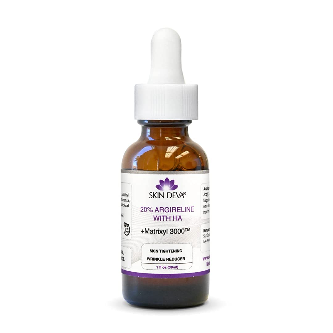SKIN DEVA 20% Argireline Serum with Matrixyl 3000 & Hyaluronic Acid - Anti-Aging Face Serum for Wrinkle Reduction, Skin Toning & Collagen Stimulation | Perfect for Daily Skincare Routine & Nighttime Anti-Wrinkle Treatment