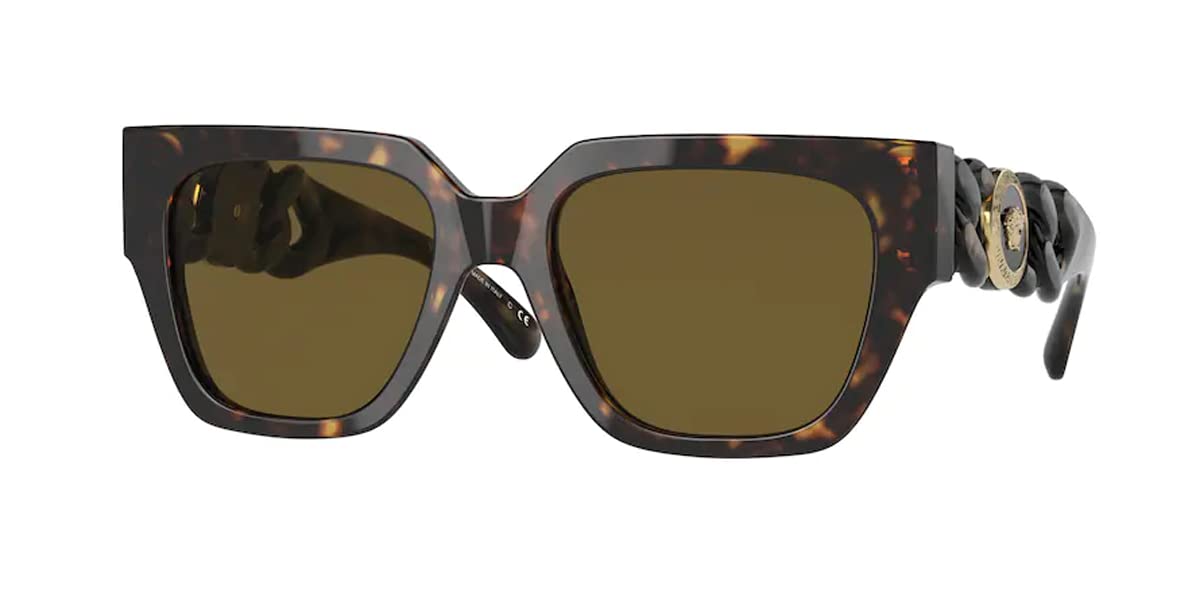 Versace VE4409F Square Sunglasses for Women - Luxury Designer Sunglasses with UV Protection + Free iWear Eyewear Kit | Perfect for Beach, Driving & Fashion Accessories