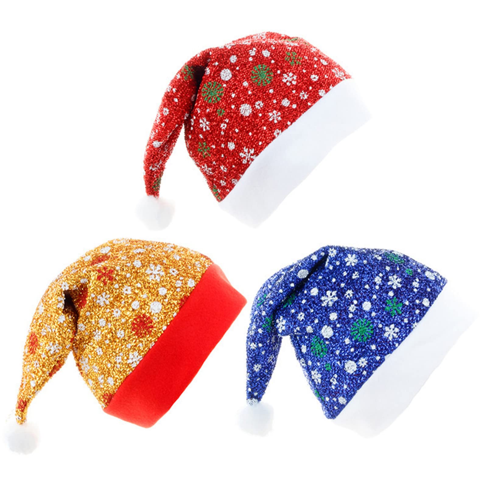 iCODOD Santa Hat for Adults - Traditional Red Plaid Christmas Hat for Holiday Parties, Costumes & Festive Celebrations | Perfect for Christmas, Xmas, and Winter Events