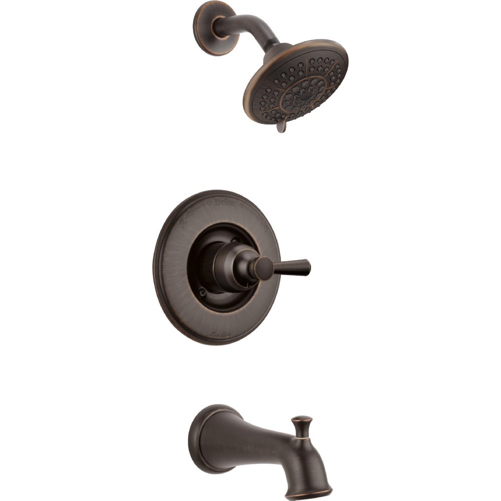 Delta Faucet T14493-RB Linden Monitor 14 Series Tub and Shower Trim in Venetian Bronze - Bathroom Faucet Set for Modern & Traditional Showers, Perfect for Home Renovation & Spa-Like Experience