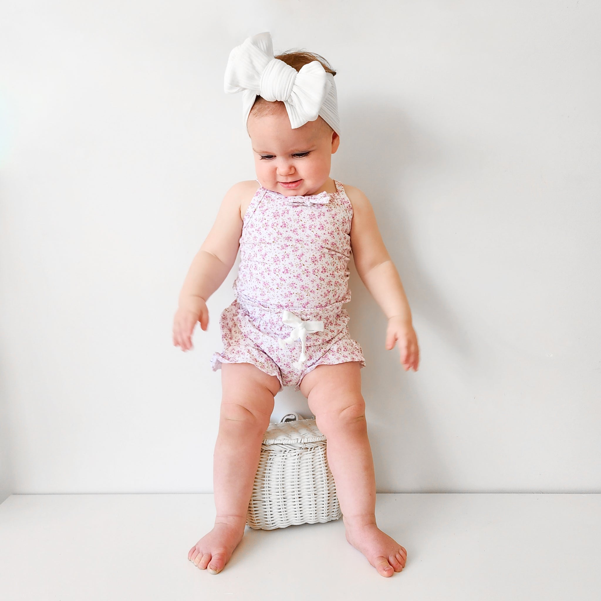Floral Singlet & Shorties Set for Women - Soft Cotton Sleepwear & Loungewear - Myla Brand - Perfect for Relaxing at Home, Yoga, and Summer Nights