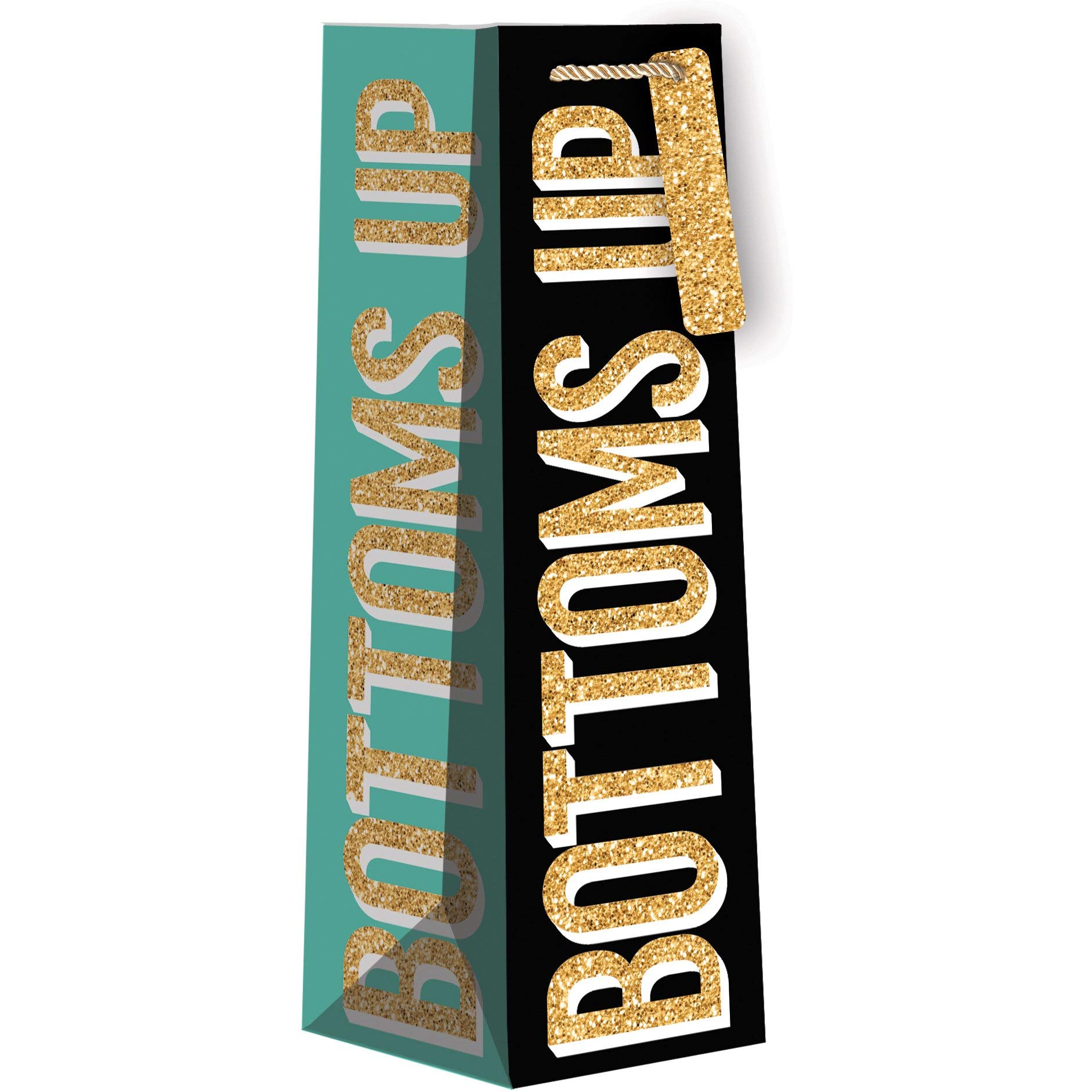 Jillson & Roberts 12-Pack Wine Bottle Gift Bags with Holographic Accents - Elegant Party Favors & Holiday Totes for Wine, Champagne & Liquor Bottles - Perfect for Weddings, Birthdays & Corporate Gifts