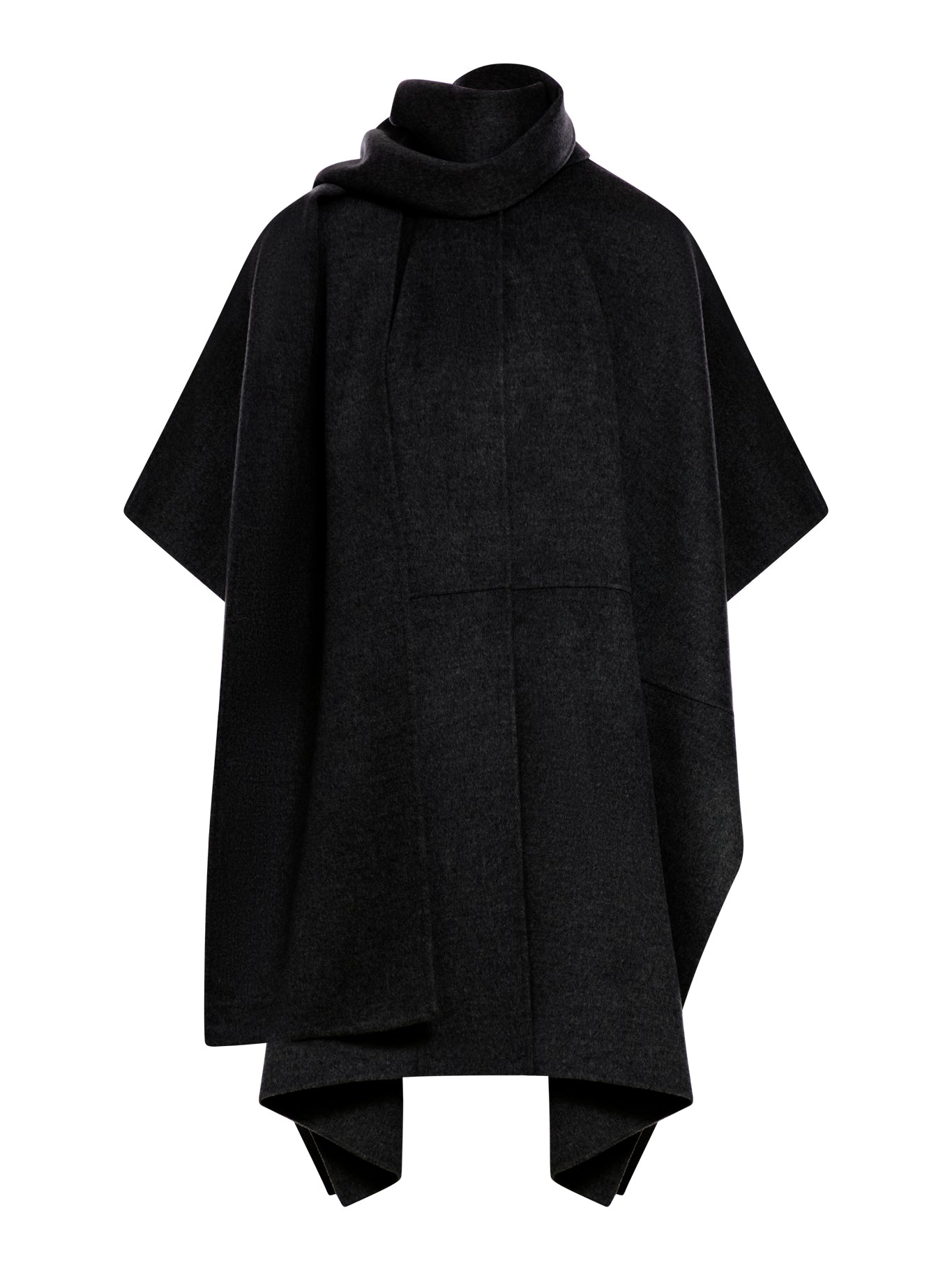 Double Layer Scarf Coat for Women - Warm Winter Fashion Outerwear - Perfect for Cold Weather, Office, and Casual Outings