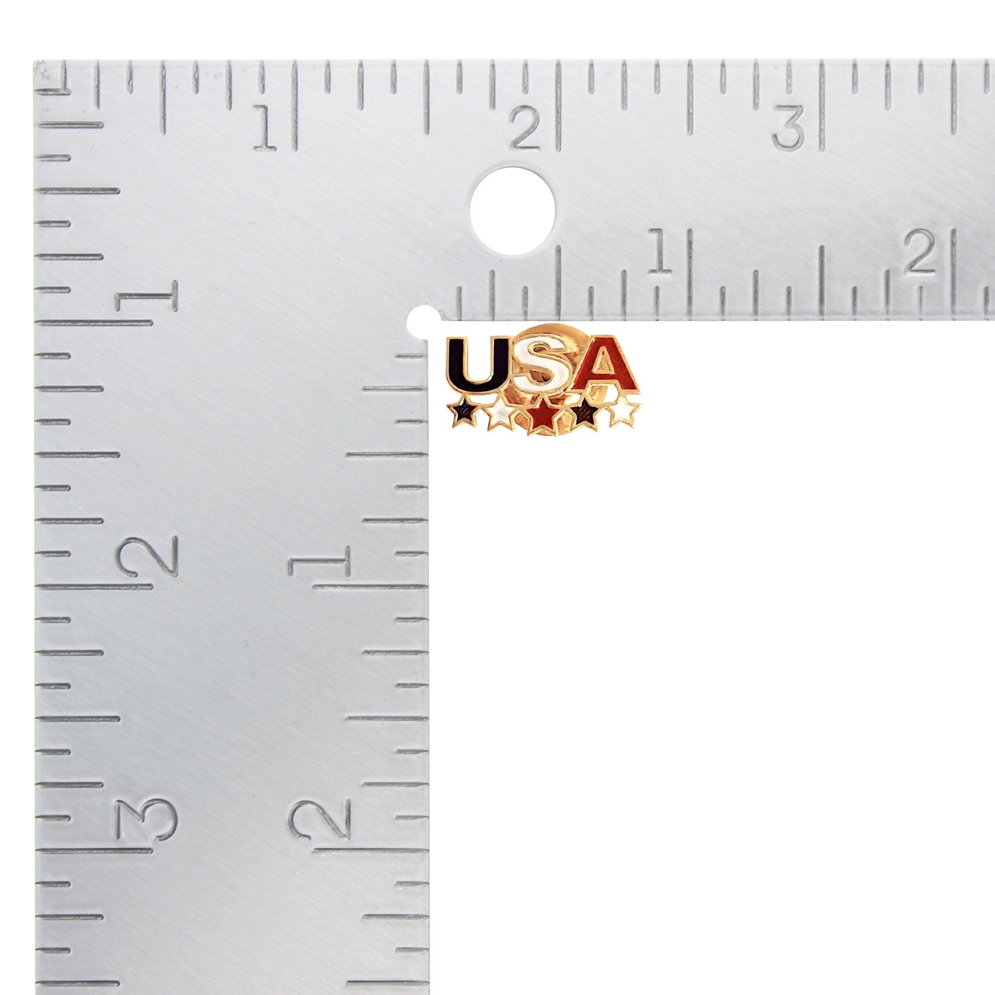 Red, White & Blue USA Patriotic Enamel Pin with Stars - Perfect for Backpacks, Hats & Lapels | American Flag Accessory for Independence Day & Veterans Day