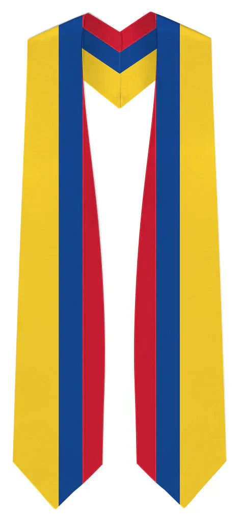 International Flag Graduation Stole - Multicolor Sash for Graduation Ceremony - Perfect for High School & College Commencement