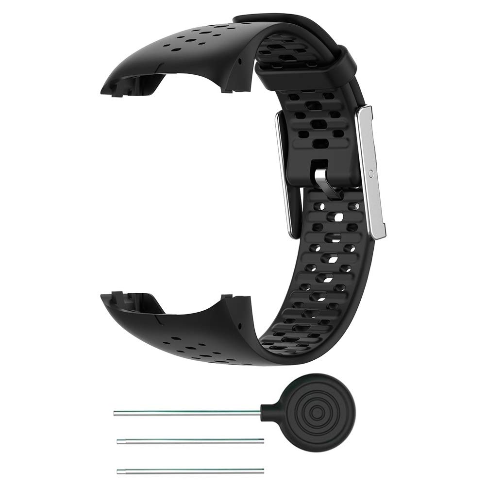 Polar M400/M430 Silicone Watch Band - Soft Adjustable Replacement Strap for Sports & Fitness