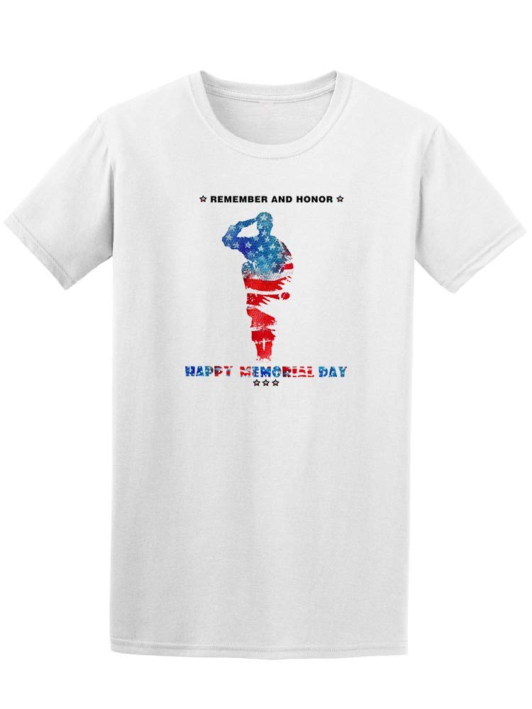 Remember and Honor Soldier T-Shirt for Men - Patriotic Military Apparel for Veterans Day & Memorial Day
