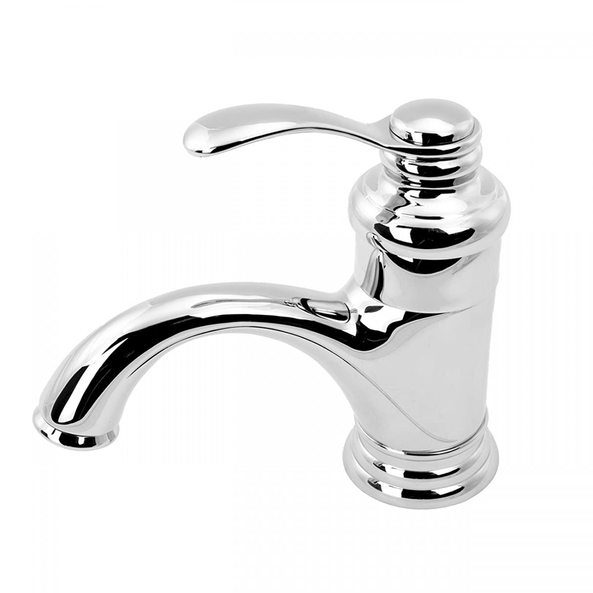 Renovators Supply 6 Inch Cast Brass Bathroom Sink Faucet with Chrome Finish & Supply Lines - Perfect for Modern Bathroom Renovations and Home Upgrades