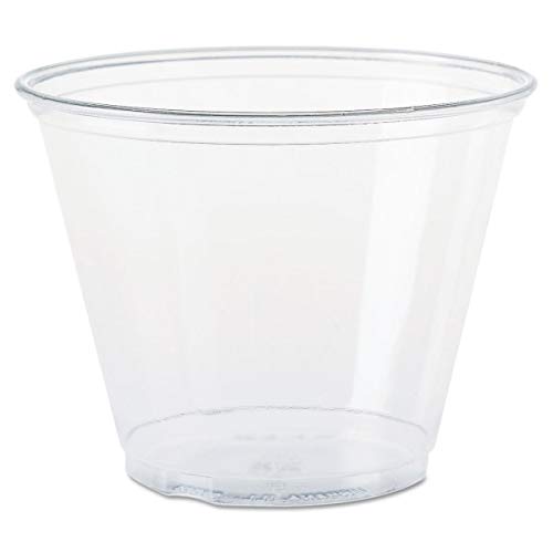 Ultra Clear 9 oz Solo TP9R Squat Cups - PET Plastic, 50 per Bag (1000 per Carton) - Perfect for Parties, Picnics, and Office Use