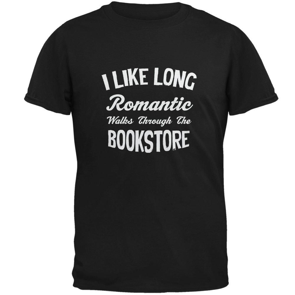 Old Glory Vintage Bookstore Romance Graphic Black T-Shirt for Adults - XL | Perfect for Casual Wear, Book Lovers & Coffee Dates
