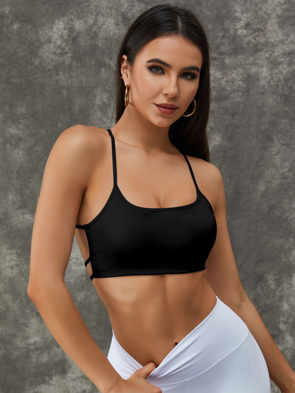 ZASUWA Women's Cross Back Sports Bras - High Support Workout Bra for Running, Yoga & Gym - Breathable & Comfortable Activewear for Fitness & Training