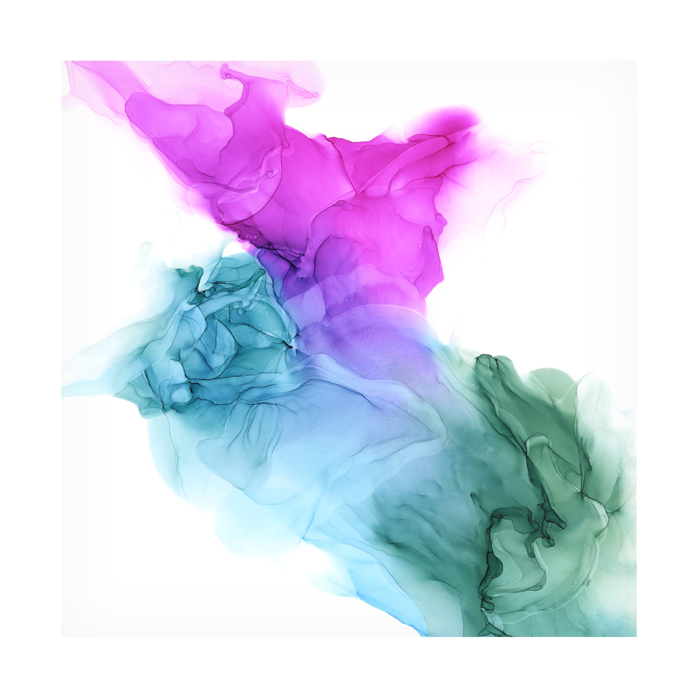Vibrant Veil II Canvas Wall Art by Victoria Borges - Modern Abstract Painting for Living Room, Bedroom & Office Decor - Handmade Stretched Gallery Wrap Ready to Hang