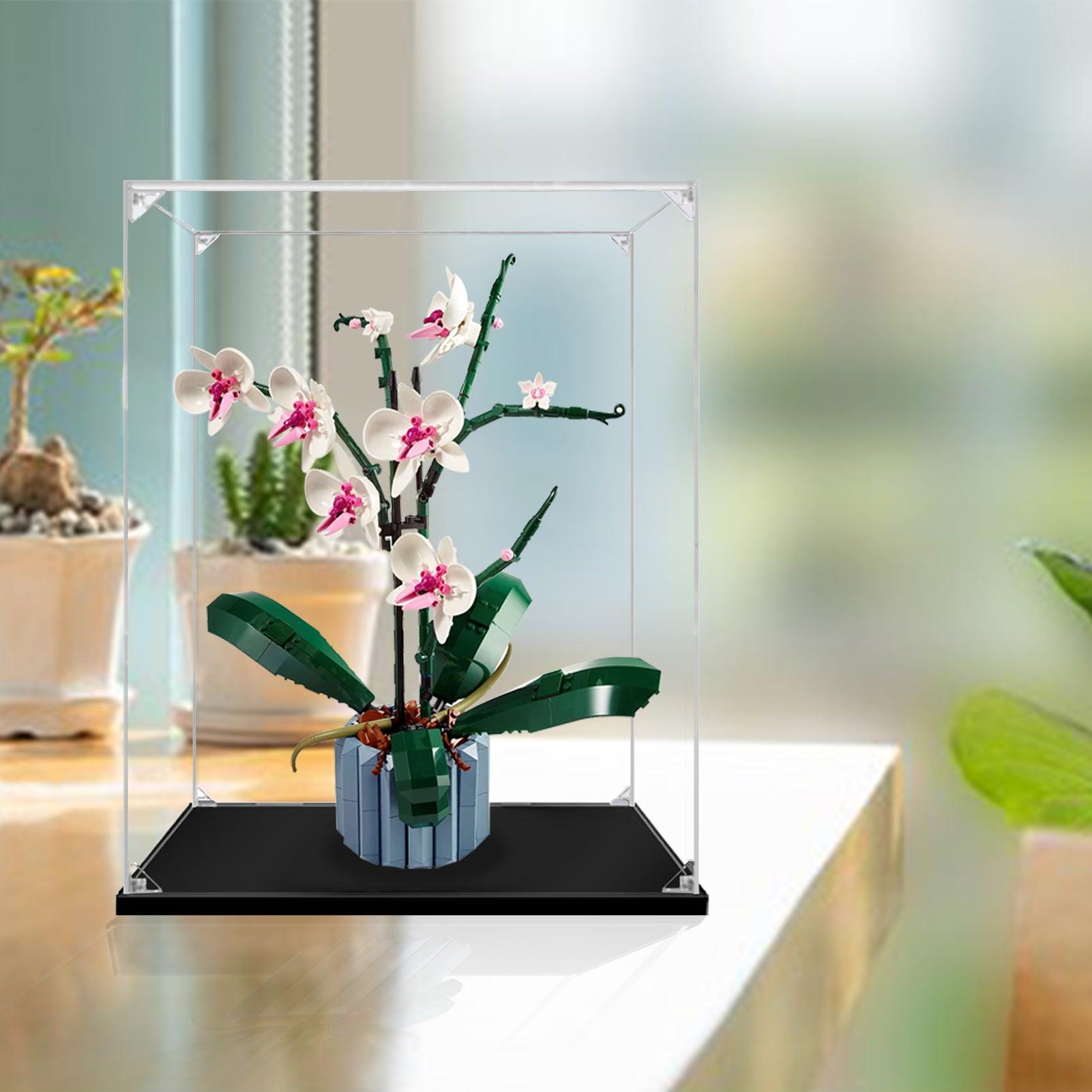 ICUANUTY Lego Display Case for Creator Orchid 10311 - Clear Acrylic Showcase Protector for Lego Flower Sets - Perfect for Home Decor, Office Display & Gift Protection
