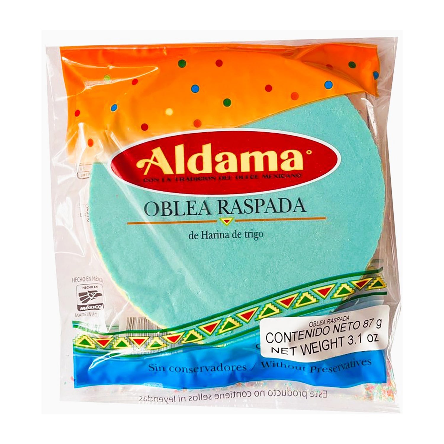 Aldama Oblea Raspada Wafers - 125g Bag | Authentic Mexican Dessert for Parties, Snacking & Gifting