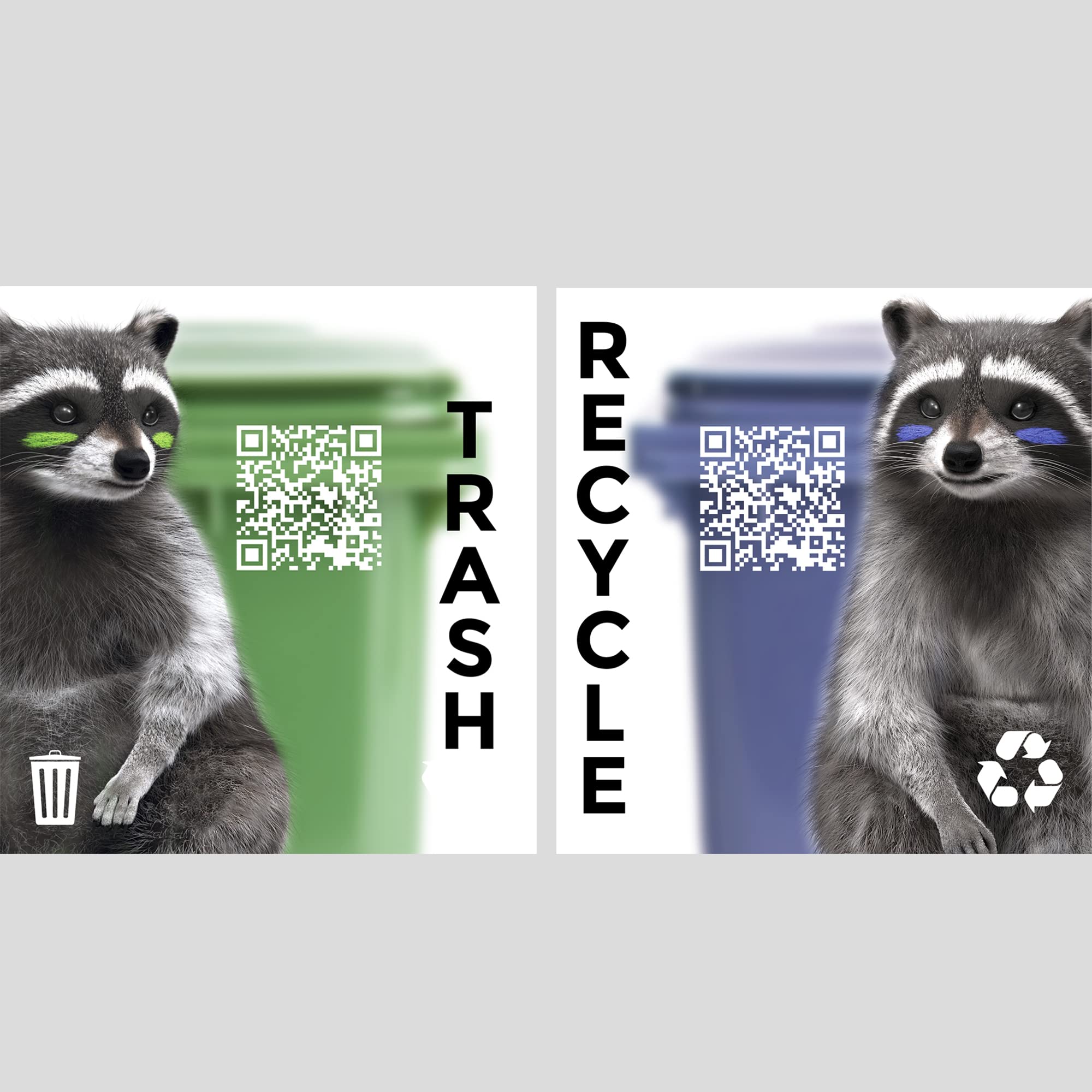 Waterproof Vinyl Trash Can Sticker Decal - 7.8 Inch Indoor/Outdoor Garbage Bin & Wall Organizer Label - Perfect for Kitchen, Office, Classroom & Public Spaces