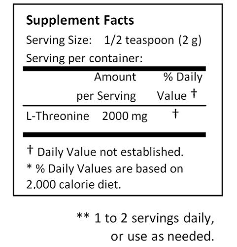 Pure L-Threonine Powder 227g (8oz) - Premium Amino Acid Supplement for Muscle Recovery, Immune Support & Digestive Health - Ideal for Athletes, Fitness Enthusiasts & Wellness Routines