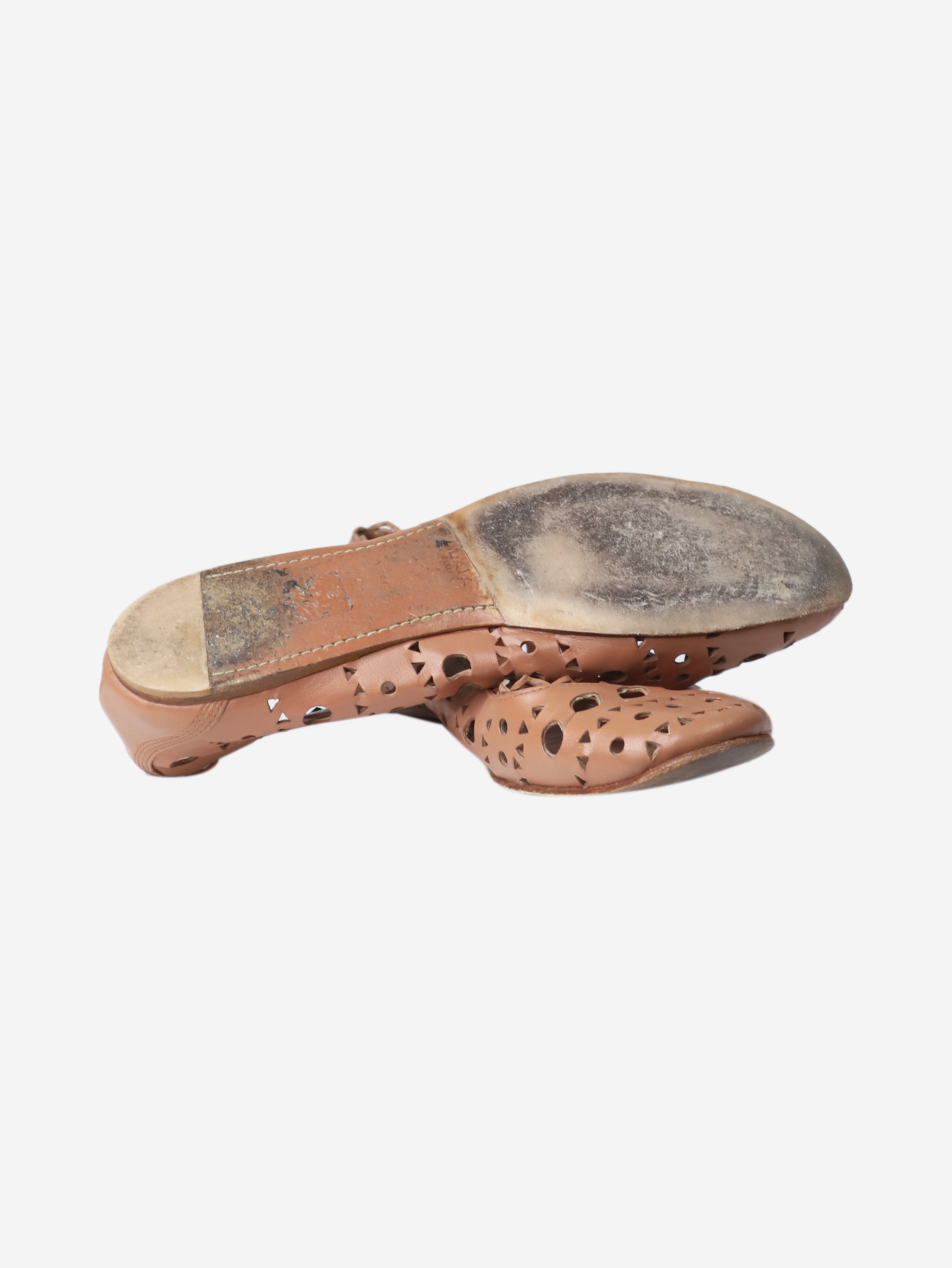 Comfortable Brown Ballet Flat Pumps - Size EU 40 (UK 7) - Perfect for Work, Casual Wear & Dance