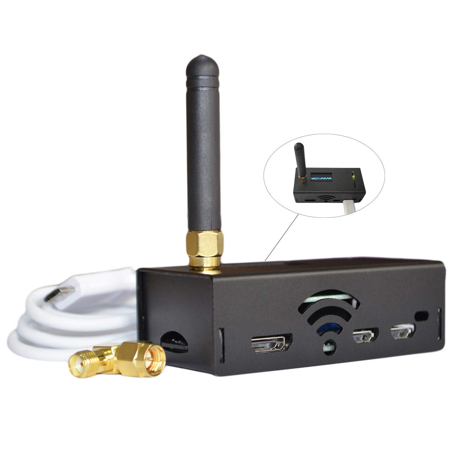 MMDVM Hotspot Kit - Raspberry Pi Zero W with MMDVM Board, 32GB TFT Card, Antenna & OLED Screen - Supports UHF/VHF, C4FM, YSF, NXDN, DSTAR, P25, DMR - Pre-Assembled & Tested (White) - Perfect for Ham Radio Enthusiasts and Digital Voice Communication