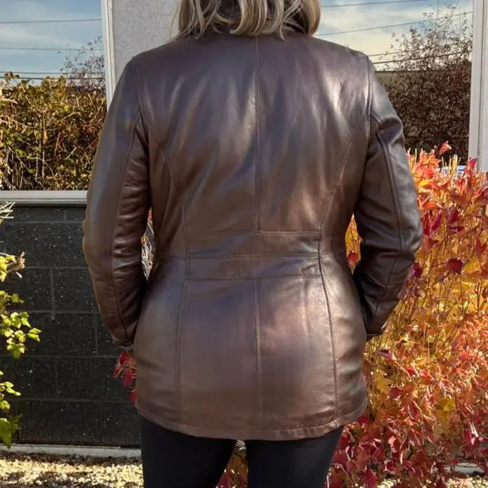 BOL Women's Princess Cut Leather Jacket - Stylish Faux Leather Motorcycle Jacket for Women, Fashionable Outerwear for Fall & Winter - Perfect for Casual Outfits, Night Out, and Biker Chic Looks