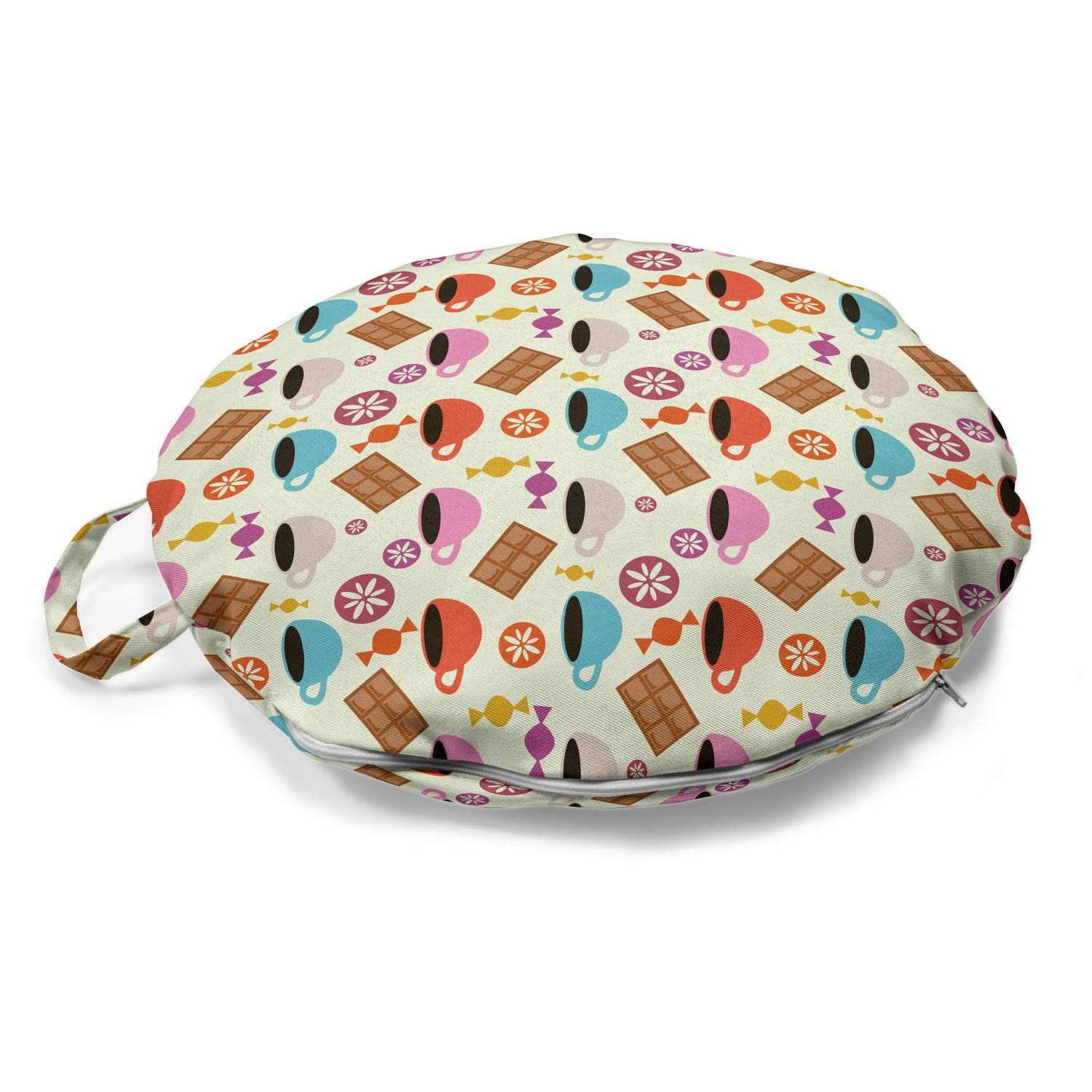 Ambesonne Round Coffee Floor Cushion - 18