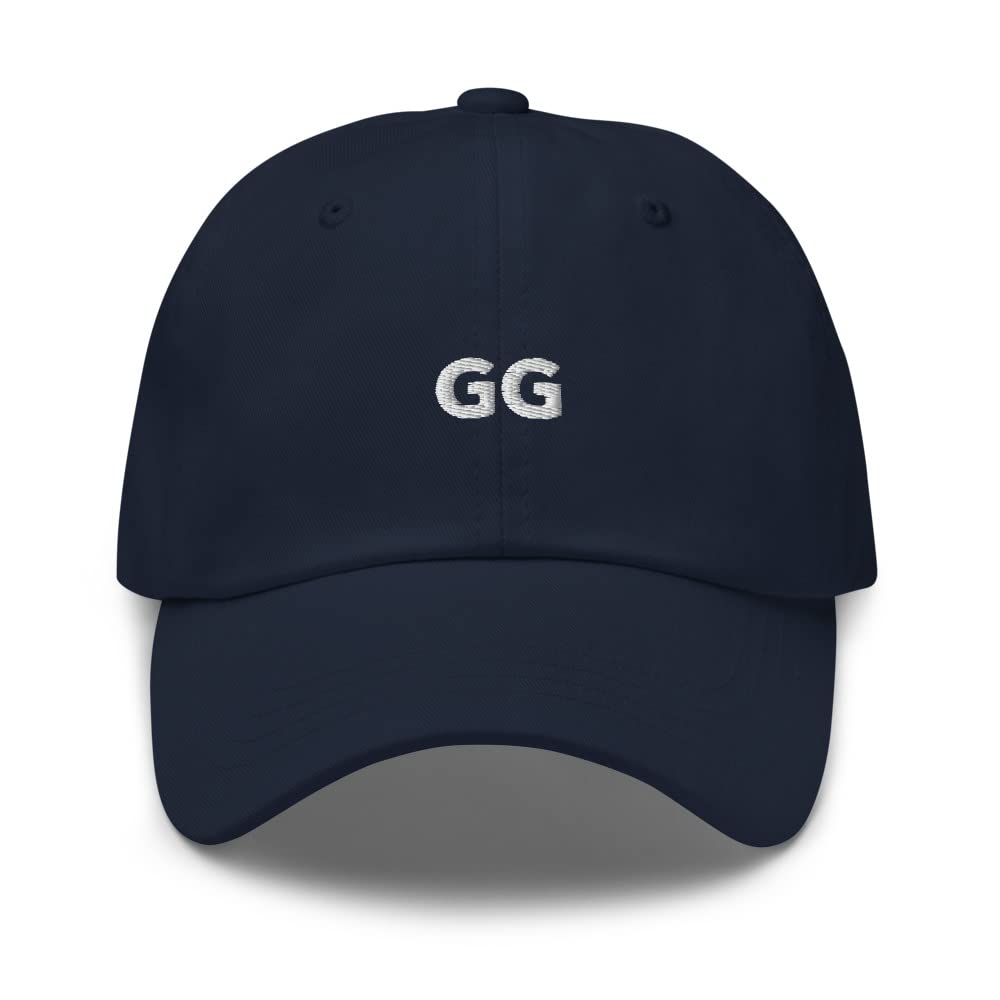 GG Good Game Embroidered Adjustable Dad Hat - Stylish Video Game Cap for Men & Women - Perfect Gaming Gift for Streamers & eSports Fans - Wear to Tournaments, Live Streams & Casual Outings