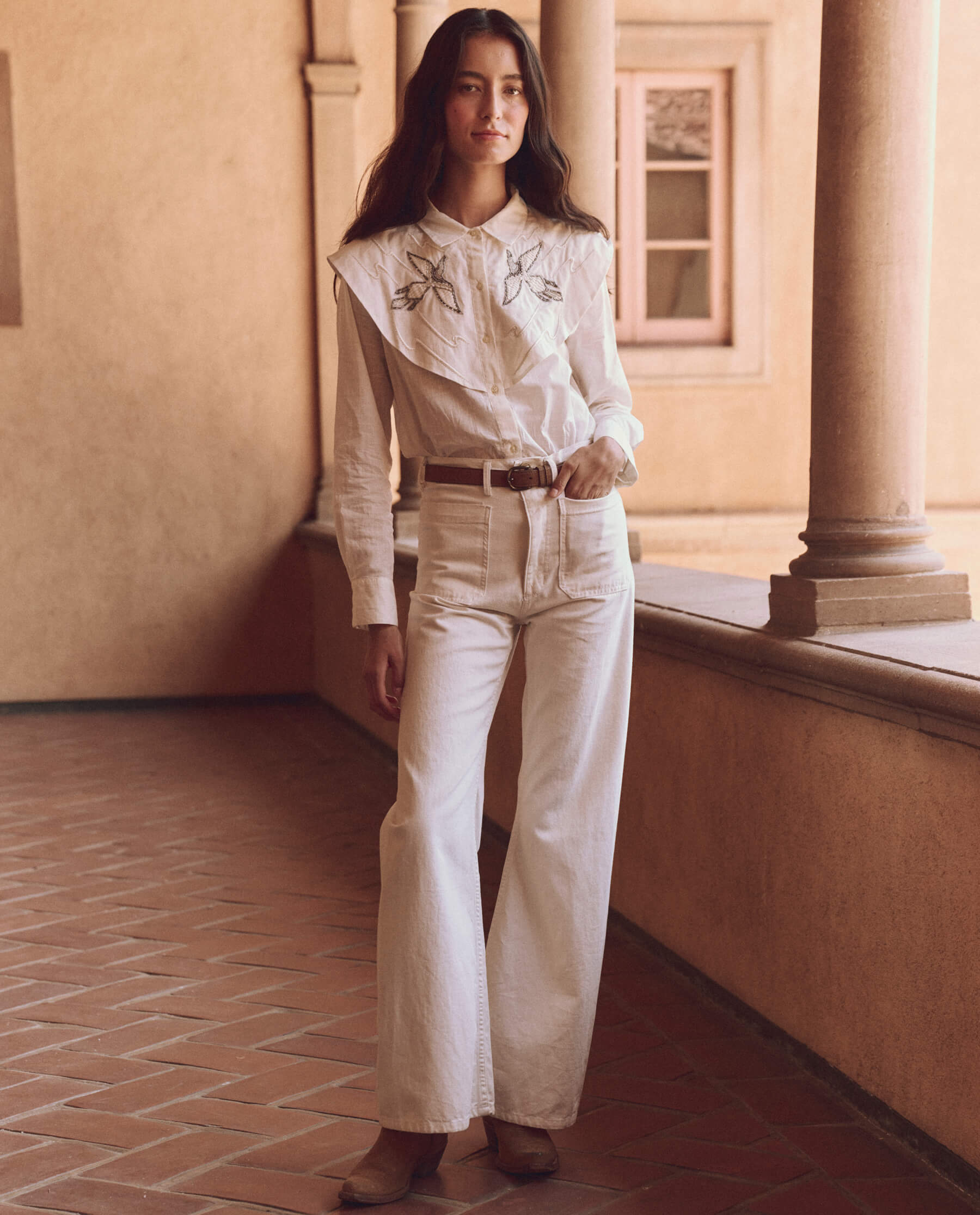 Elegant Beaded Partridge Blouse in Cream - Perfect for Casual Outings, Office Wear & Special Occasions