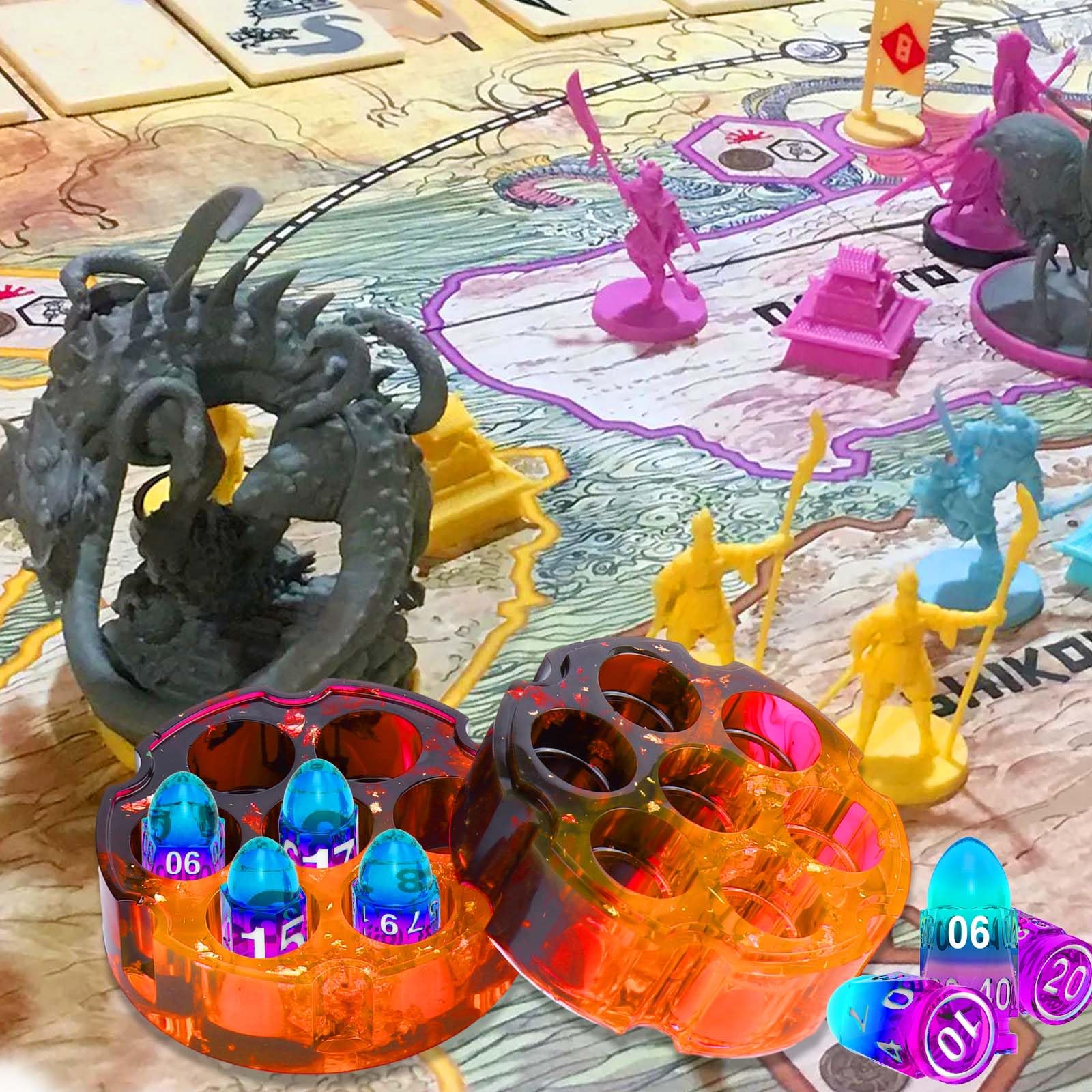 Premium Silicone Resin Molds for DND Dice Storage - Small Dice Box Molds with Lid for Resin Casting, Mini Dice Holder for Tabletop RPG Games - Perfect for D&D Players & DIY Craft Enthusiasts