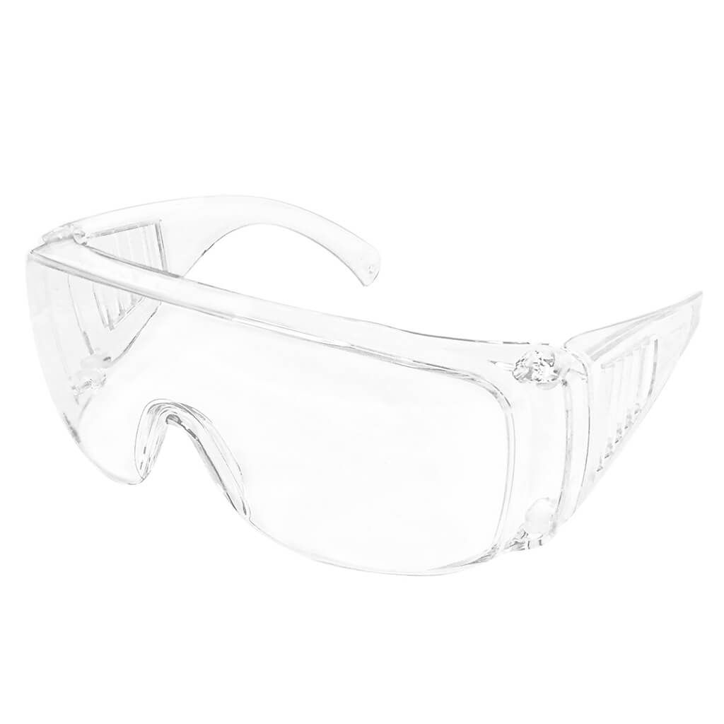 DuraDrive 1428 Clear Lens Anti-Scratch Safety Glasses for Visitors - Protective Eyewear for Construction, Lab Work & Industrial Safety
