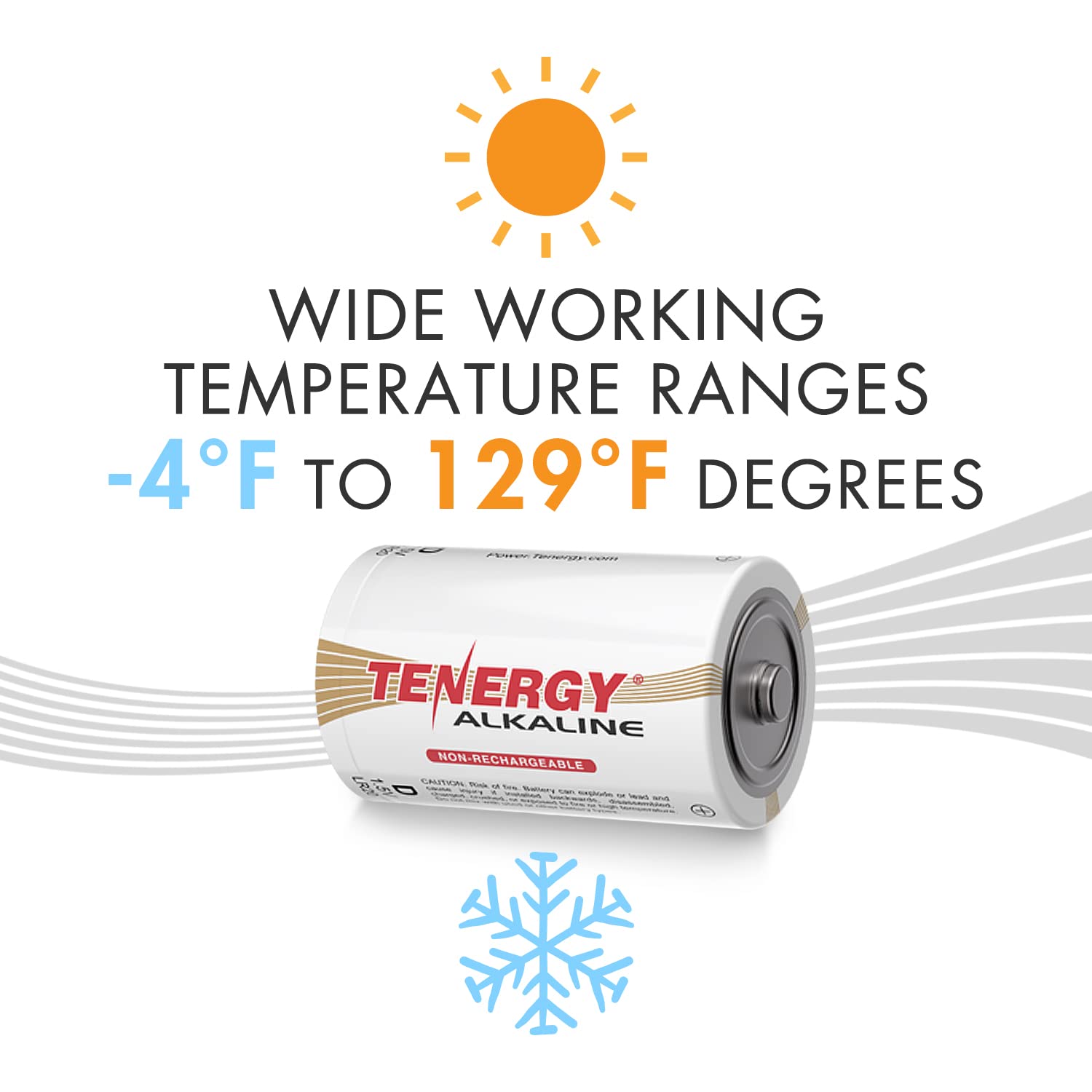 Tenergy 24 Pack 1.5V Alkaline Batteries - 12 D Cell & 12 C Cell Non-Rechargeable Batteries for Clocks, Remotes, Toys, Flashlights & Electronic Devices | Long-Lasting Power for Home, Office & Emergency Use