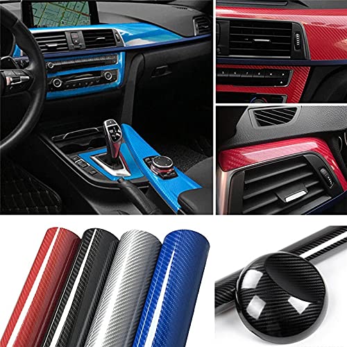 5D Carbon Fiber Vinyl Wrap for Cars & Motorcycles - Silver | High Glossy Finish for Interior/Exterior Styling