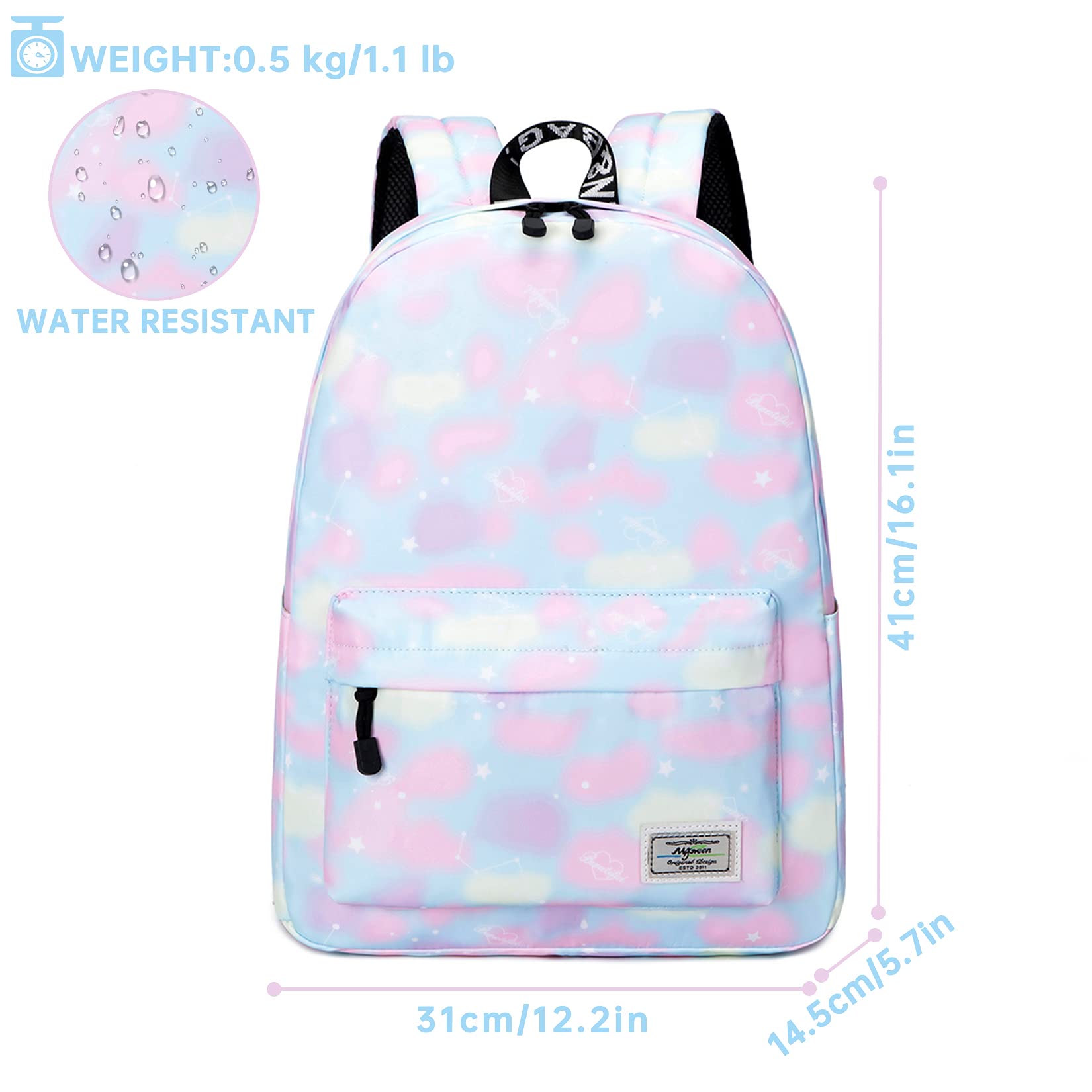 Lohol Galaxy Backpack for School & Travel - Lightweight Book Bag for Girls & Kids - Perfect for School, Hiking, and Daily Use