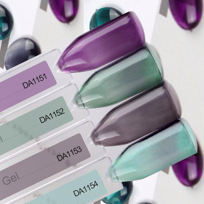 Glaze Jelly Gel Nail Polish - Long Lasting Semi-Transparent UV/LED Nail Polish Set for Salon & Home Manicure - Perfect for Spring, Summer, Wedding & Party Nail Art