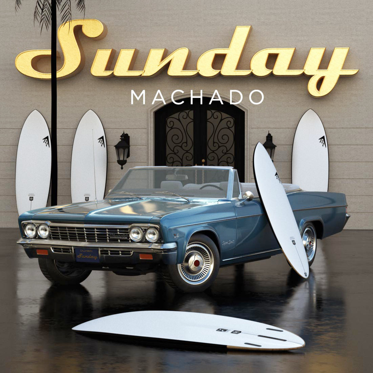 FCS II Rob Machado Sunday Single PG Black 7 - High-Performance Surfboard Fin for Smooth Rides - Perfect for Small to Medium Waves, Beach Surfing & Coastal Adventures