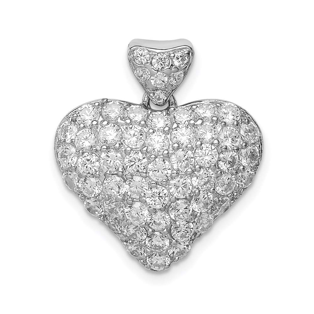 925 Sterling Silver Cubic Zirconia Heart Pendant Necklace for Women - Elegant Fine Jewelry Gift for Her - Perfect for Anniversary, Birthday & Valentine's Day Gifts